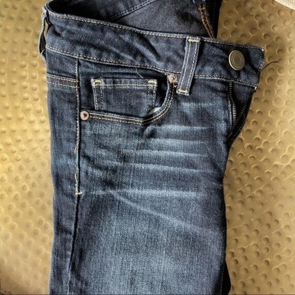American Eagle Women's Dark Blue Low-Rise Wash Stretch Skinny Jeans Size X-Small - Picture 5 of 5